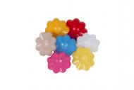Accesorii creatie COLORARTE plastic nasturi floare 30mm diverse culori 10 bucati/set