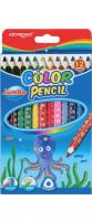 Creioane lungi 12 culori KEYROAD Jumbo, triunghiulare, KR971349