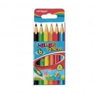 Creioane scurte 6 culori KEYROAD, triunghiulare, KR971283
