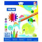 Creion color 12 culori MAXI triunghiular MILAN