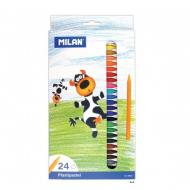 Creion color 24 culori cerat MILAN