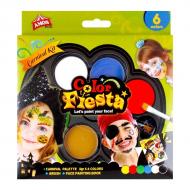 Face Paint AMOS Color Fiesta Carnival 6 culori/set accesorii