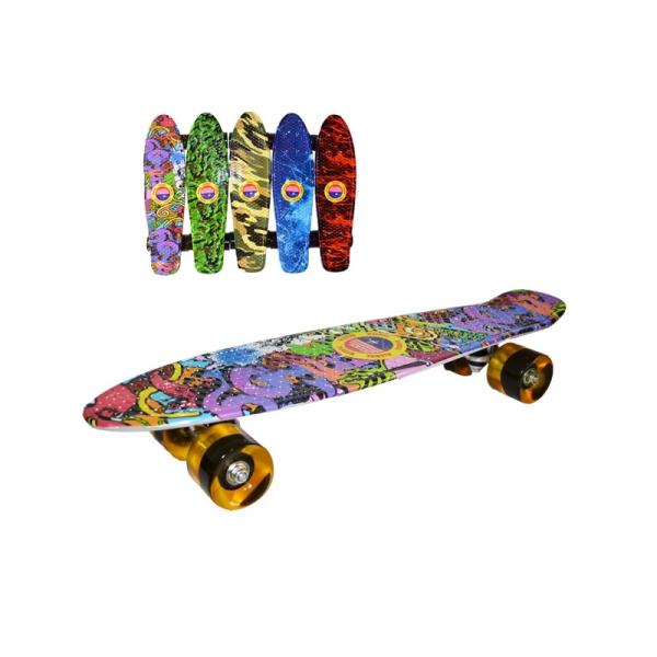 Placa skateboard, roti silicon, Grafitti
