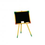 Tablita lemn, neagra/ 82 cm + suport color + accesorii - Tupiko
