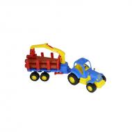 Tractor cu remorca + lemne - Hardy, 48x13x20 cm, Polesie