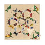 Triama - Puzzle 24 piese cu fluturi - Educo